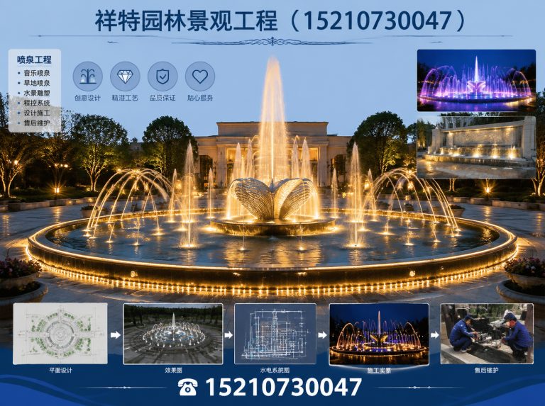 定兴县旱地喷泉展示图